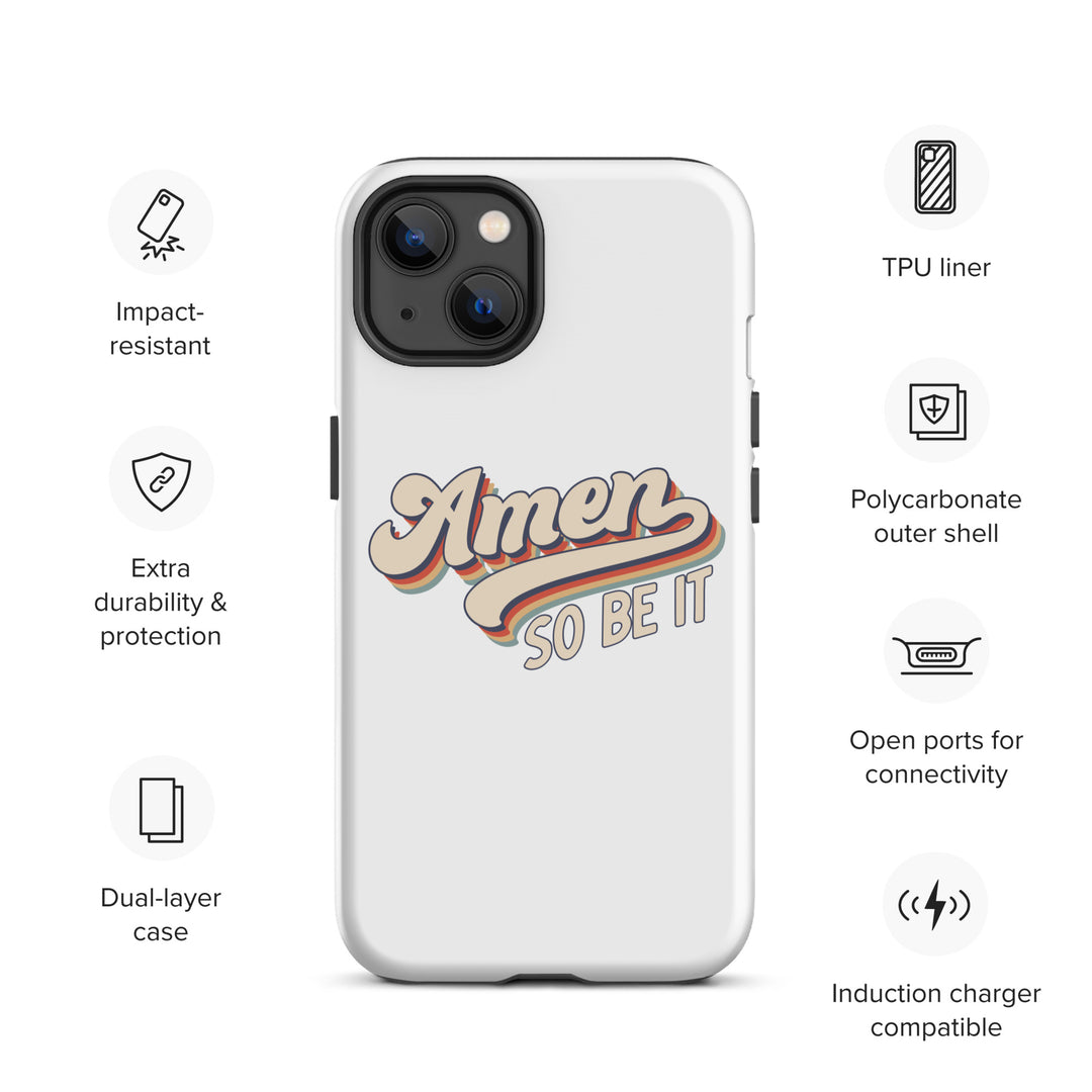 Christian Phone Case Amen So Be It White for iPhone® iPhone® Phone Cases   