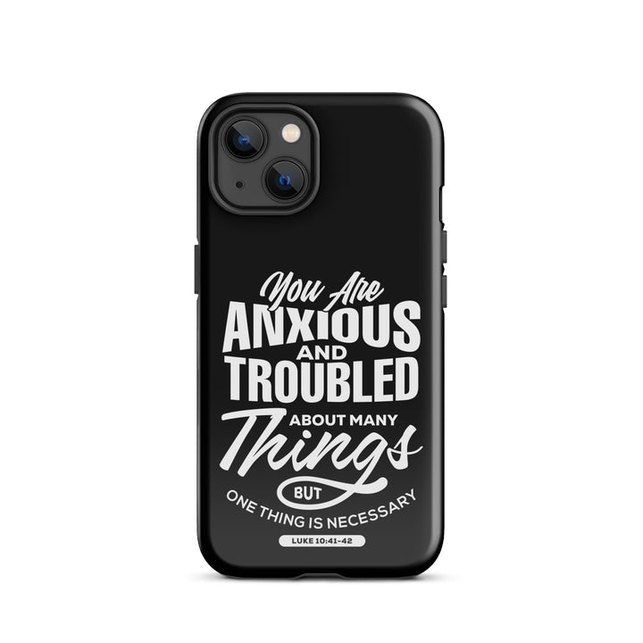 Christian Phone Case Anxious And Troubled Black for iPhone® iPhone® Phone Cases Glossy iPhone 13 