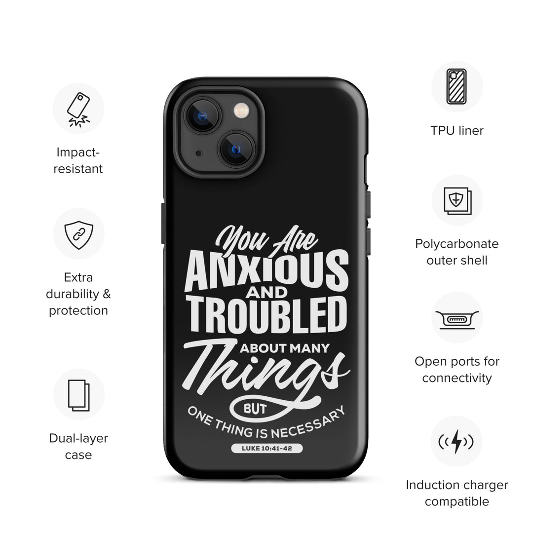 Christian Phone Case Anxious And Troubled Black for iPhone® iPhone® Phone Cases   