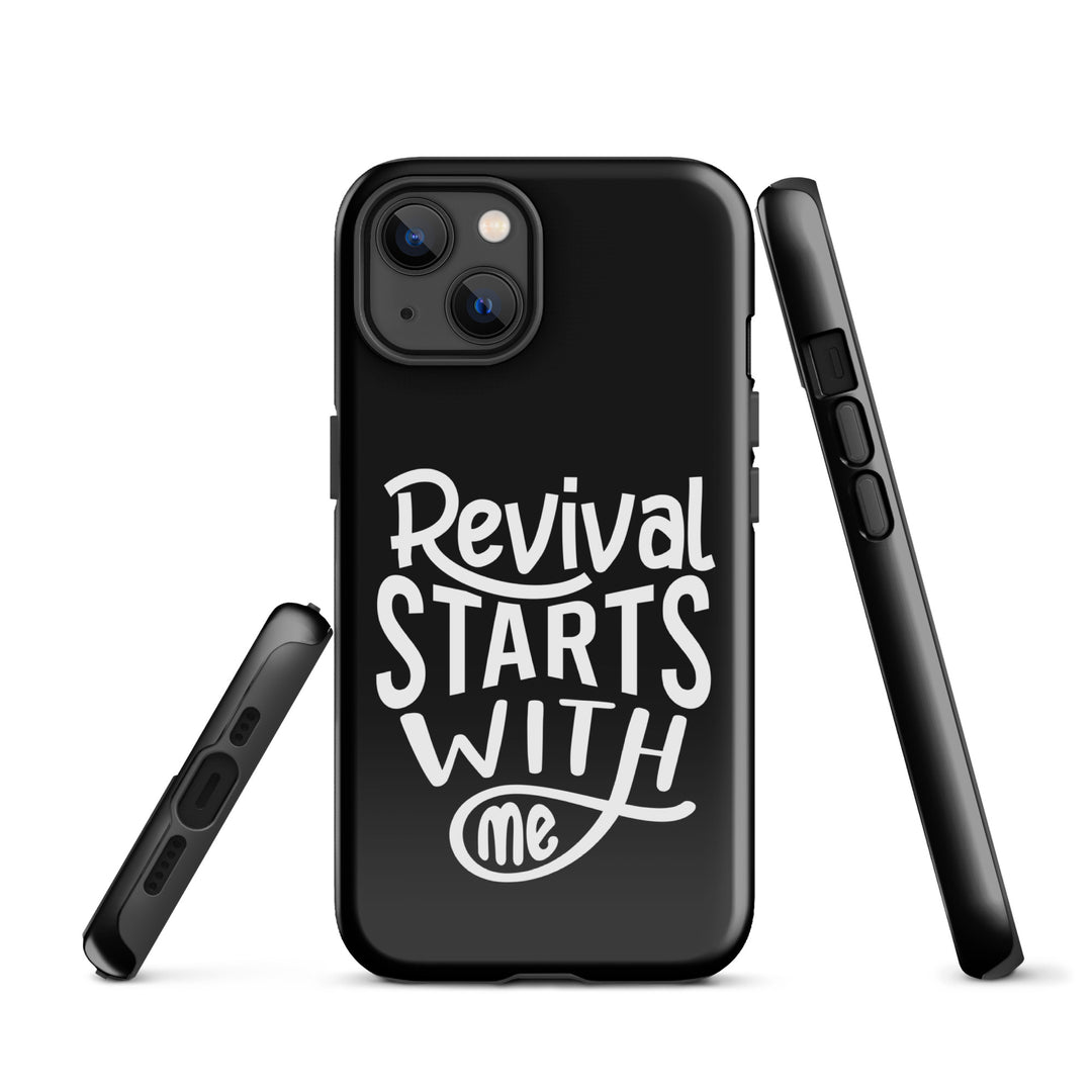 Christian Phone Case Revival Starts With Me Black for iPhone® iPhone® Phone Cases   