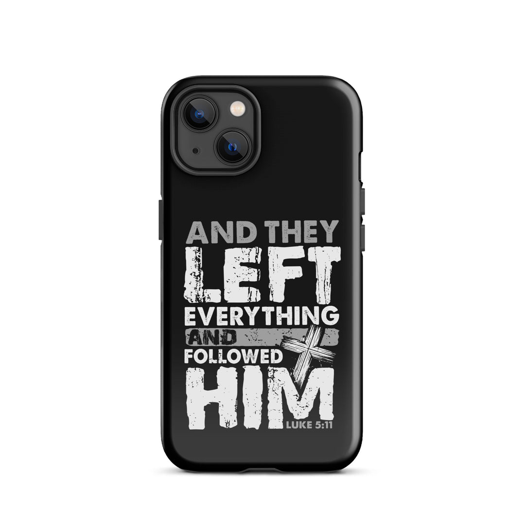 Christian Phone Case Left Everything Cross Black for iPhone® iPhone® Phone Cases Glossy iPhone 13 