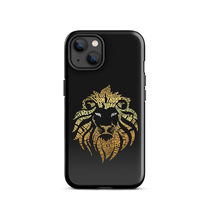 Christian Phone Case Lion Word Cloud Black for iPhone® iPhone® Phone Cases Glossy iPhone 13 