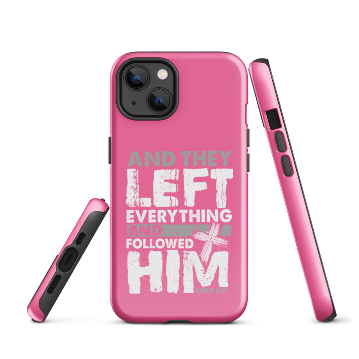 Christian Phone Case Left Everything Cross Pink for iPhone® iPhone® Phone Cases   