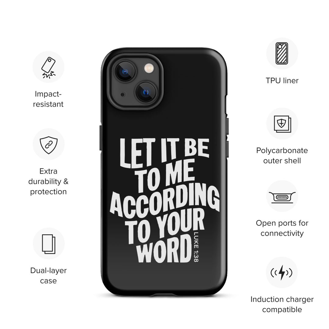 Christian Phone Case According To Your Word Black for iPhone® iPhone® Phone Cases   