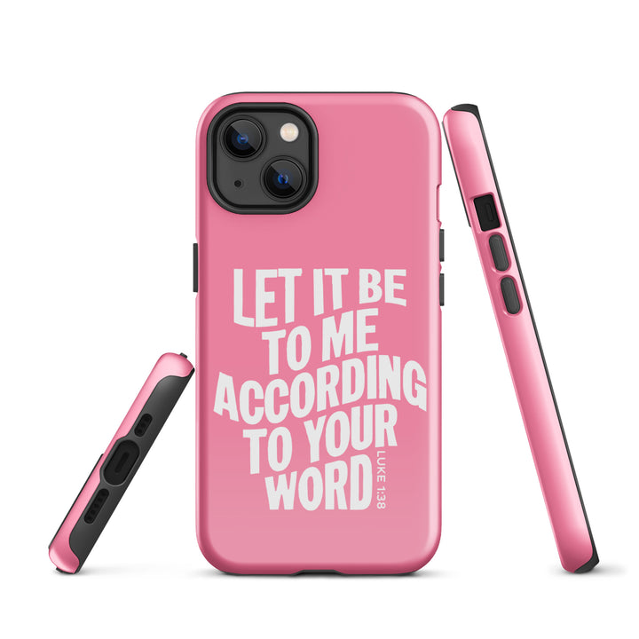 Christian Phone Case According To Your Word Pink  for iPhone® iPhone® Phone Cases   