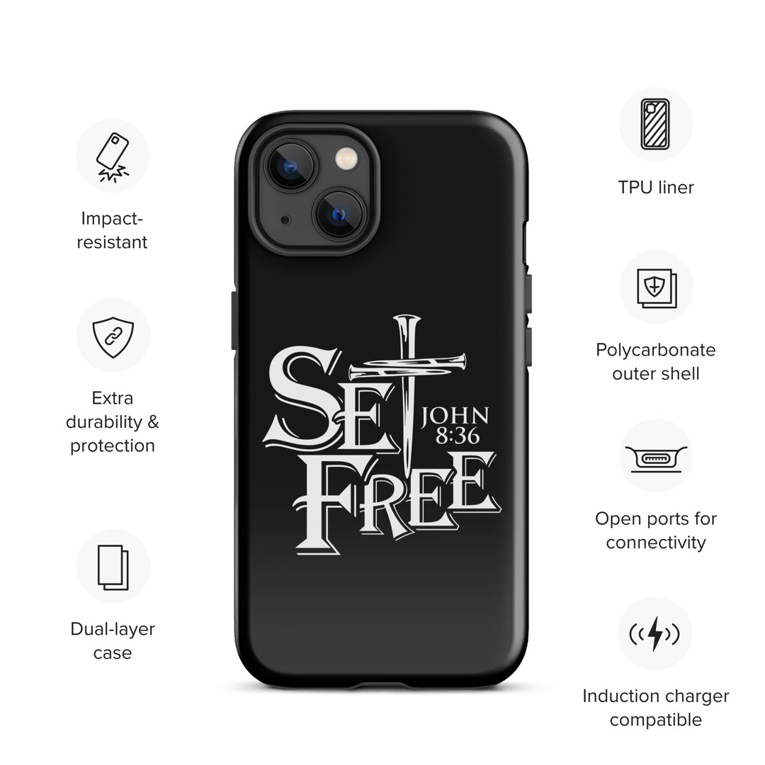 Christian Phone Case Set Free Black for iPhone® iPhone® Phone Cases   