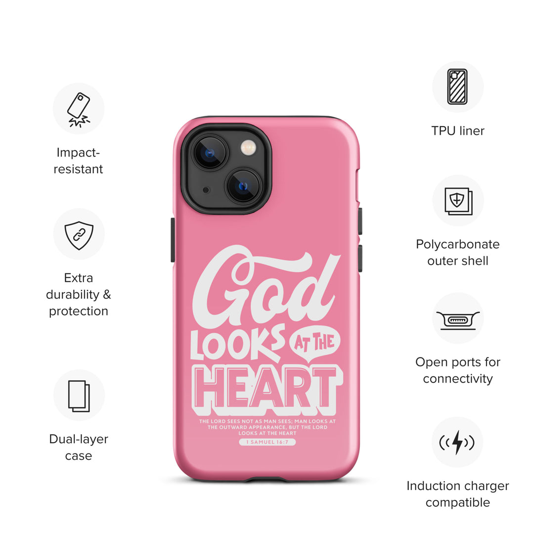 Christian Phone Case God Looks At Heart for iPhone® iPhone® Phone Cases   