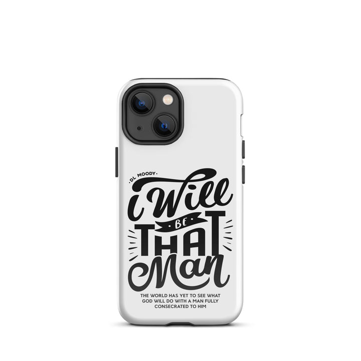 Christian Phone Case I Will Be That Man White for iPhone® iPhone® Phone Cases Glossy iPhone 13 mini 