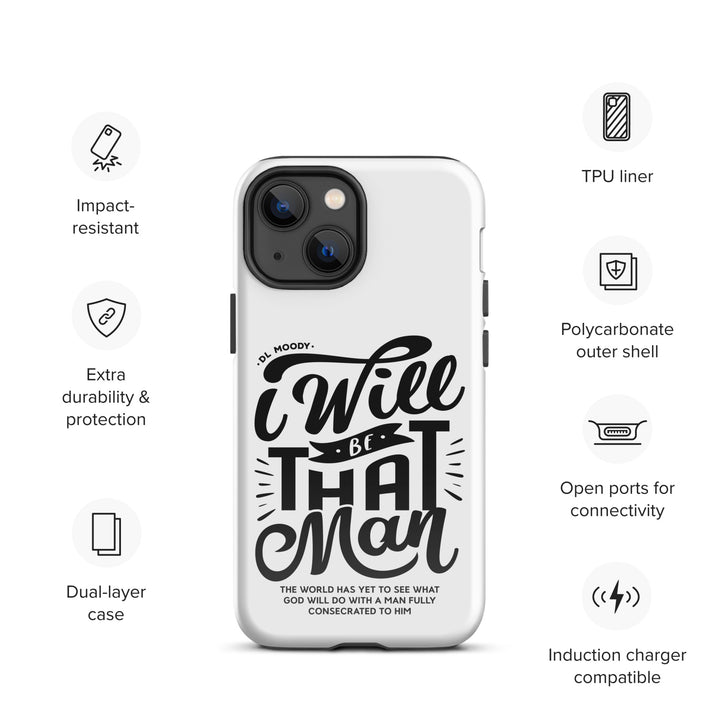 Christian Phone Case I Will Be That Man White for iPhone® iPhone® Phone Cases   