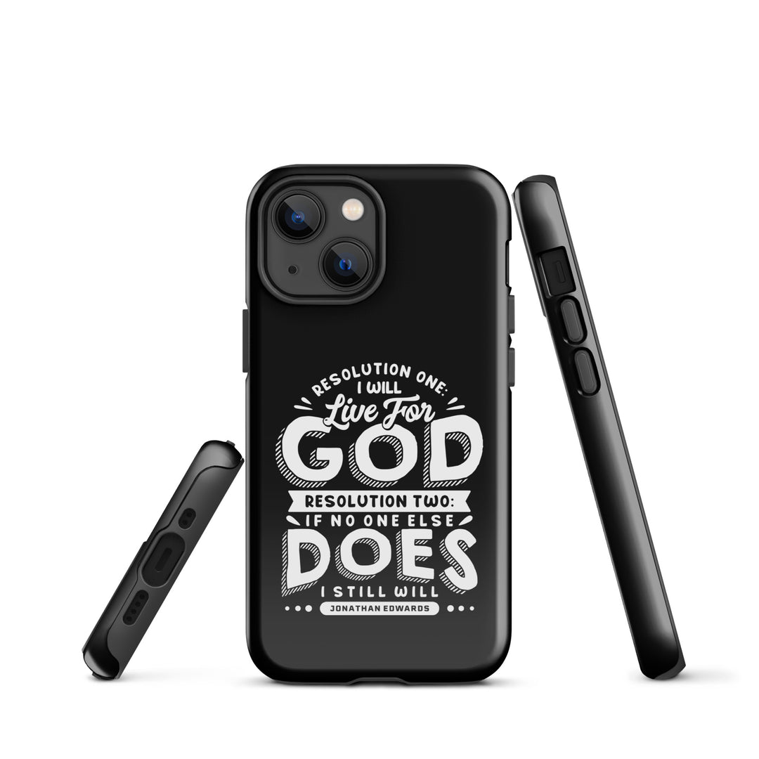 Christian Phone Case Live For God Black for iPhone® iPhone® Phone Cases   