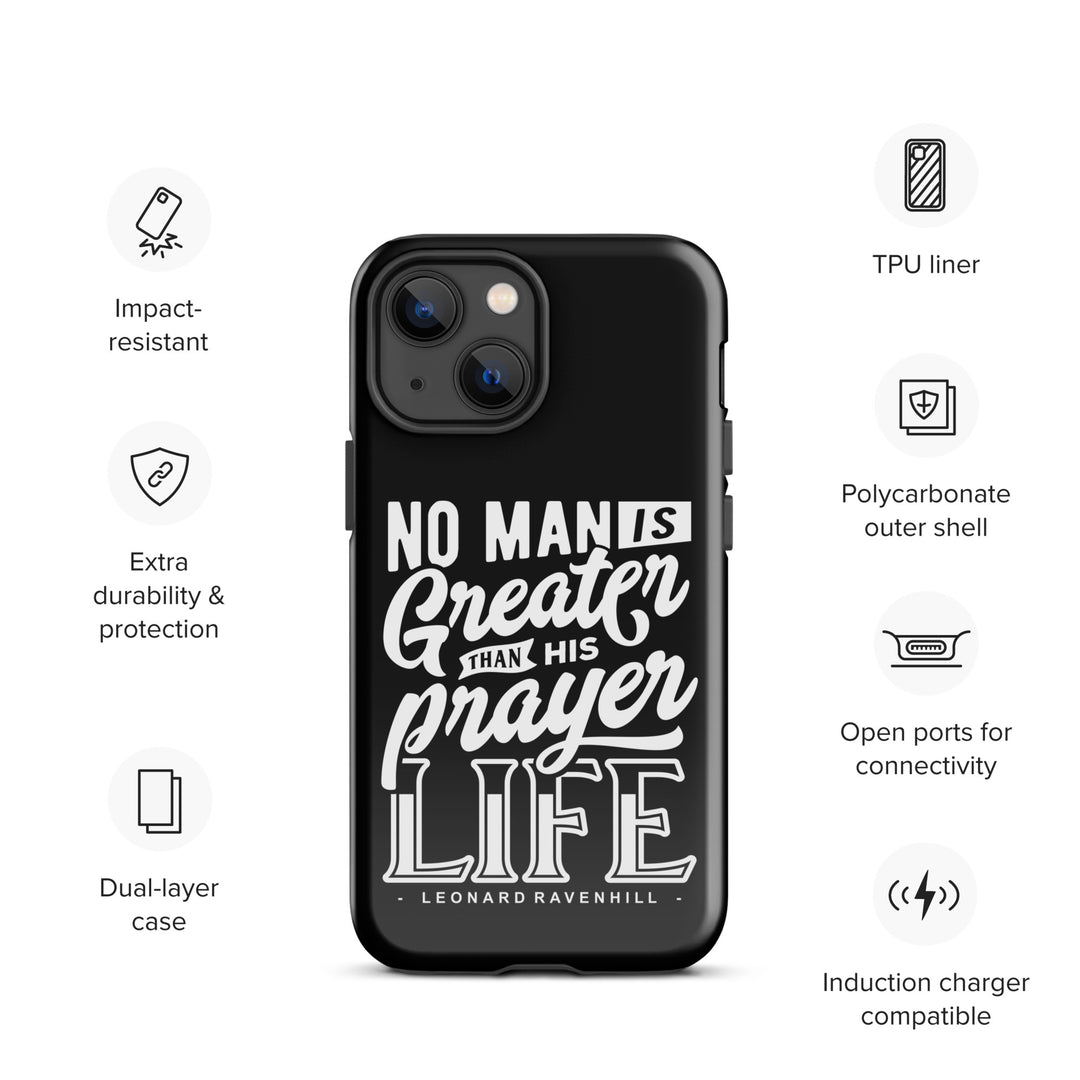 Christian Phone Case Prayer Life Black for iPhone® iPhone® Phone Cases   