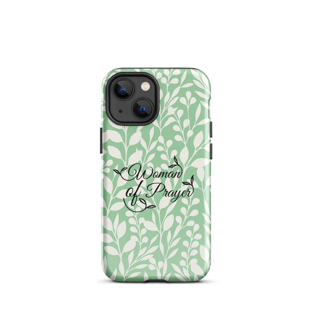 Christian Phone Case Woman of Prayer Green for iPhone® iPhone® Phone Cases Glossy iPhone 13 mini 