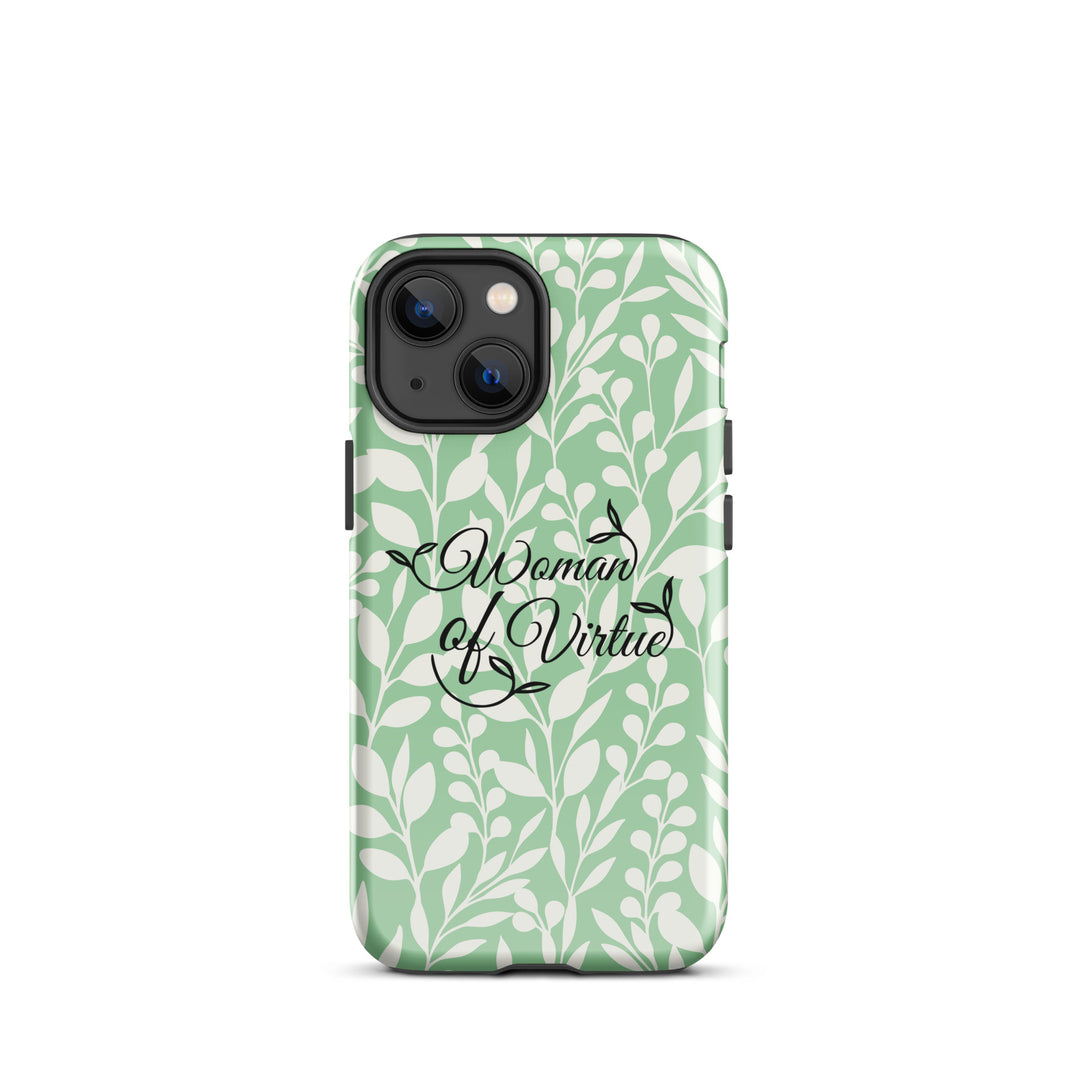 Christian Phone Case Woman of Virtue Green for iPhone® iPhone® Phone Cases Glossy iPhone 13 mini 