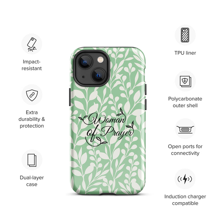 Christian Phone Case Woman of Prayer Green for iPhone® iPhone® Phone Cases   