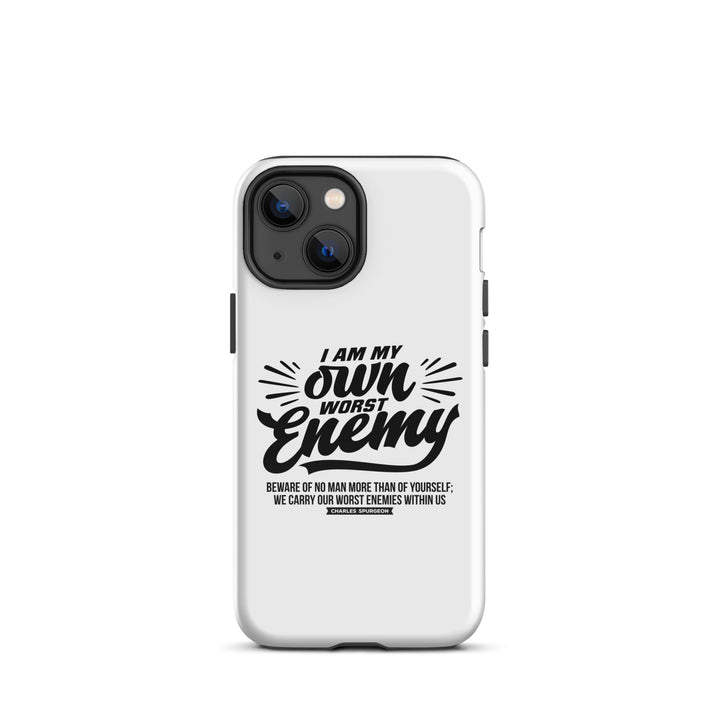 Christian Phone Case Worst Enemy White for iPhone® iPhone® Phone Cases Glossy iPhone 13 mini 