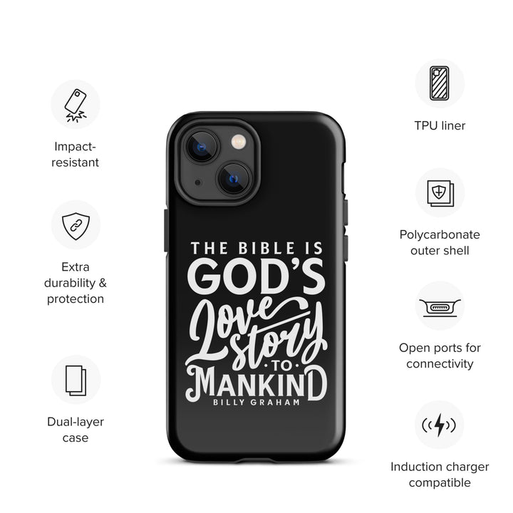 Christian Phone Case God's Love Story Black for iPhone® iPhone® Phone Cases   