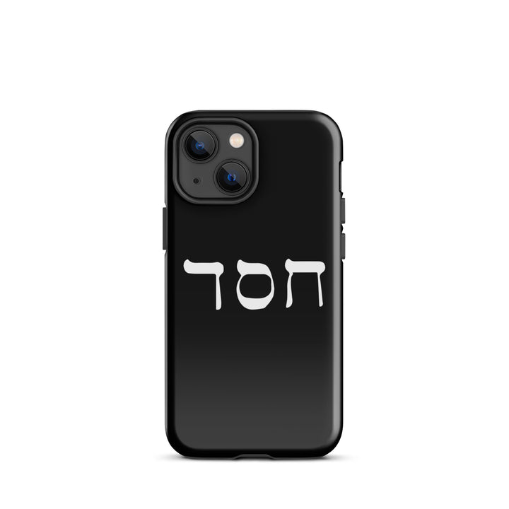 Christian Phone Case Hesed Hebrew Script Black for iPhone® iPhone® Phone Cases Glossy iPhone 13 mini 