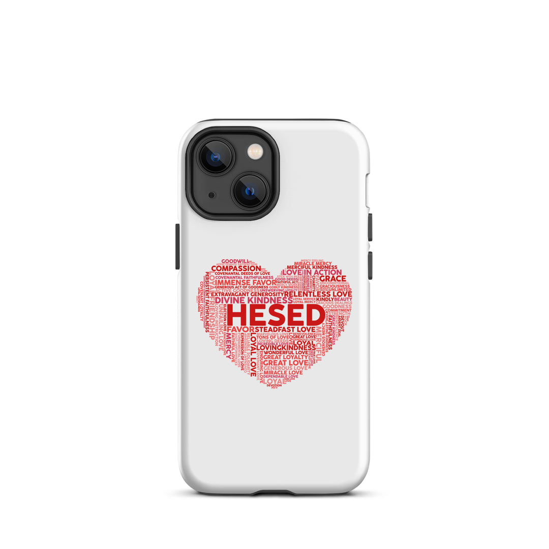 Christian Phone Case Hesed Heart White for iPhone® iPhone® Phone Cases Glossy iPhone 13 mini 