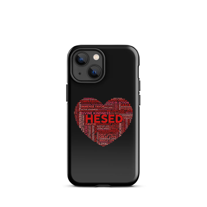 Christian Phone Case Hesed Heart Black for iPhone® iPhone® Phone Cases Glossy iPhone 13 mini 