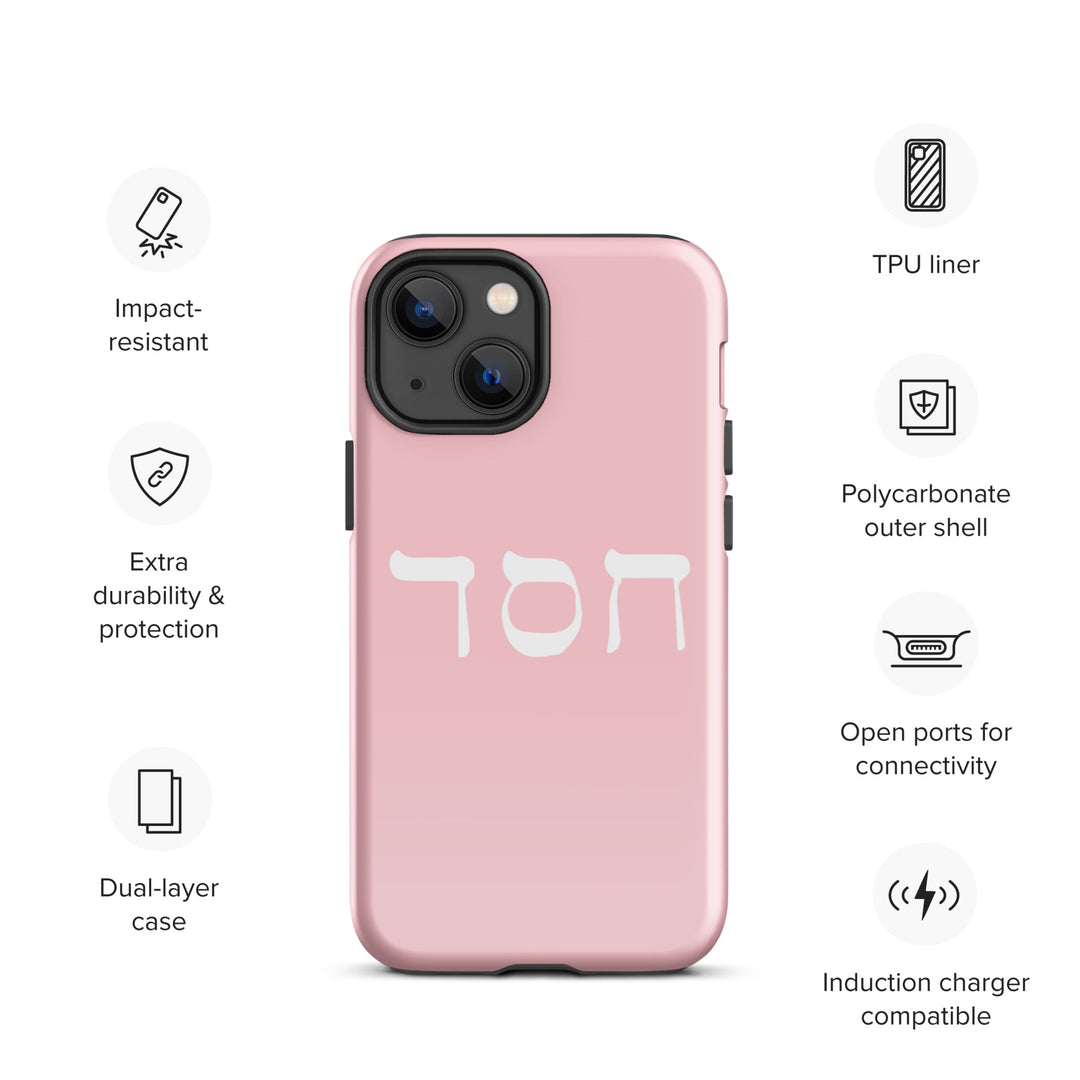 Christian Phone Case Hesed Hebrew Script Pink for iPhone® iPhone® Phone Cases   