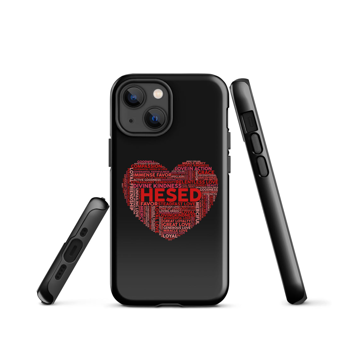 Christian Phone Case Hesed Heart Black for iPhone® iPhone® Phone Cases   