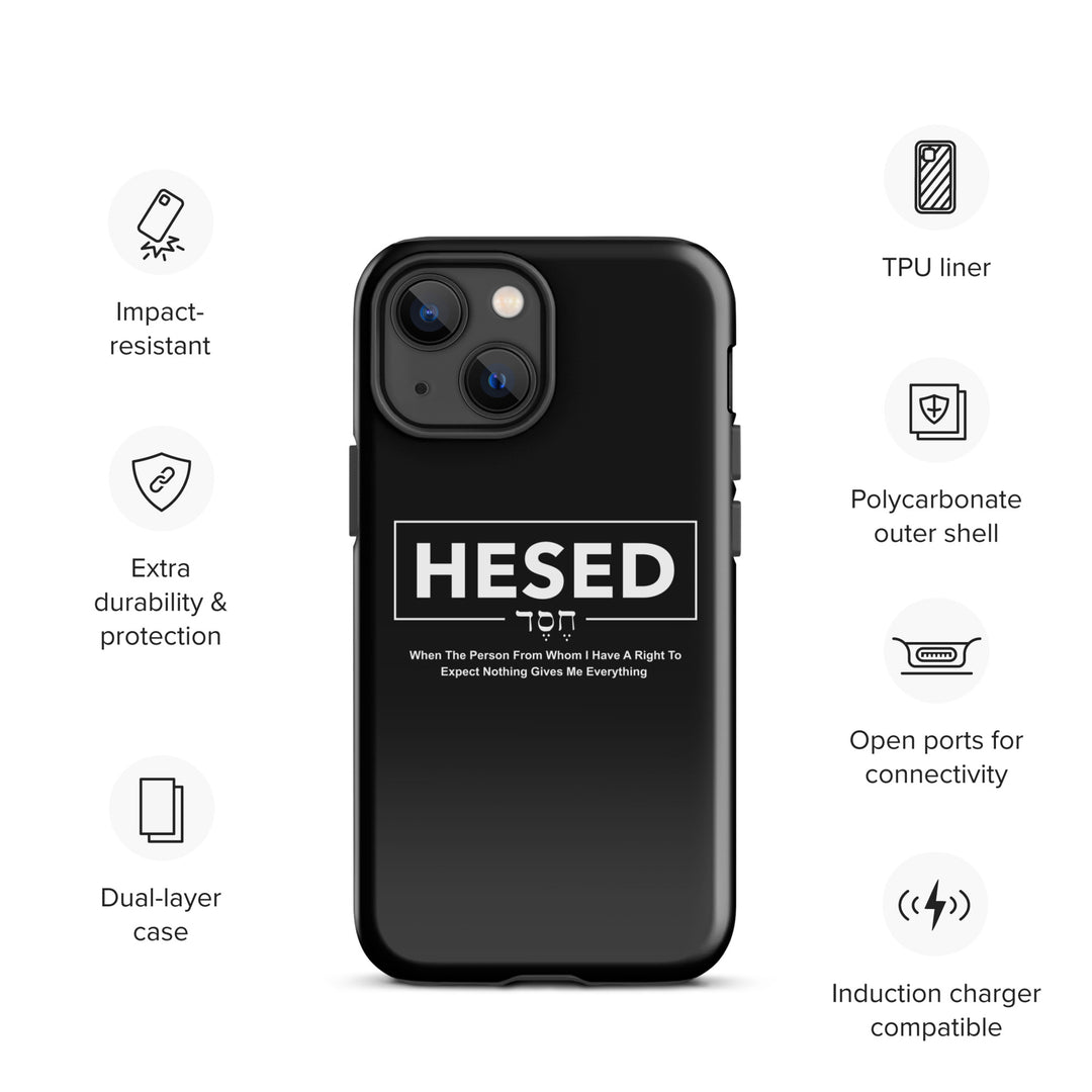 Christian Phone Case Hesed Everything Black for iPhone® iPhone® Phone Cases   