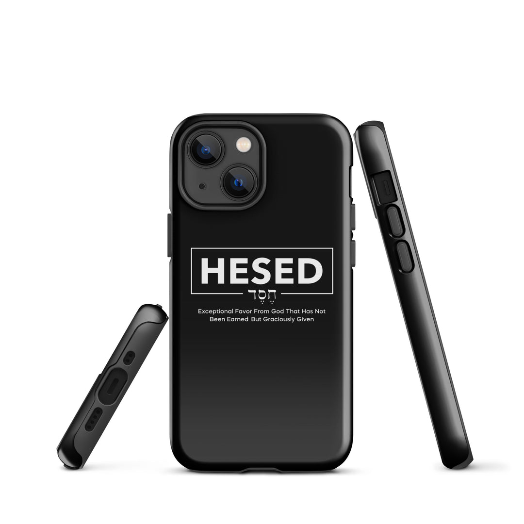 Christian Phone Case Hesed Hebrew Exceptional Favor Black for iPhone® iPhone® Phone Cases   