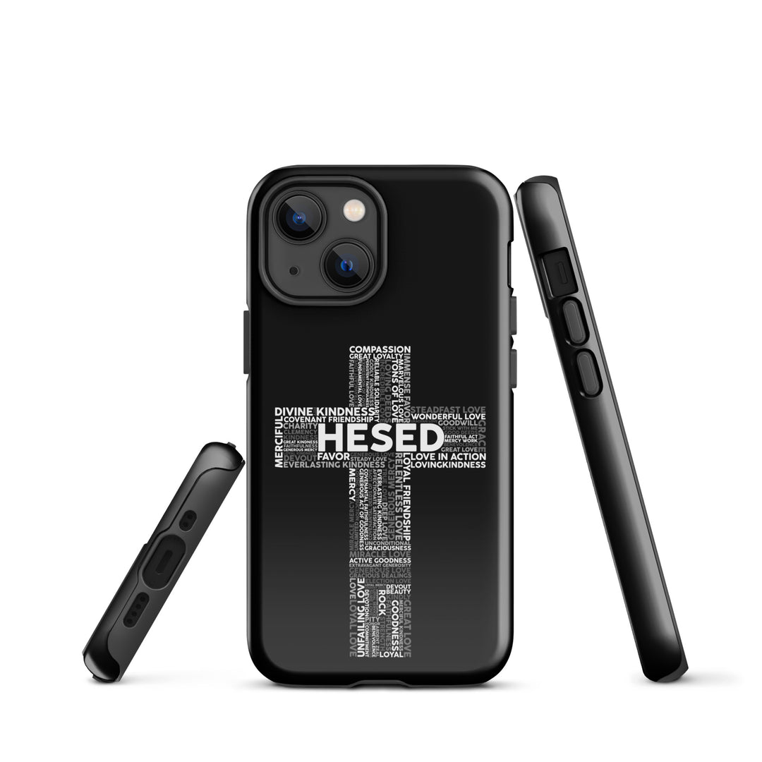 Christian Phone Case Hesed Cross Black for iPhone® iPhone® Phone Cases   