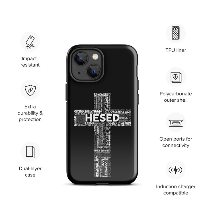 Christian Phone Case Hesed Cross Black for iPhone® iPhone® Phone Cases   