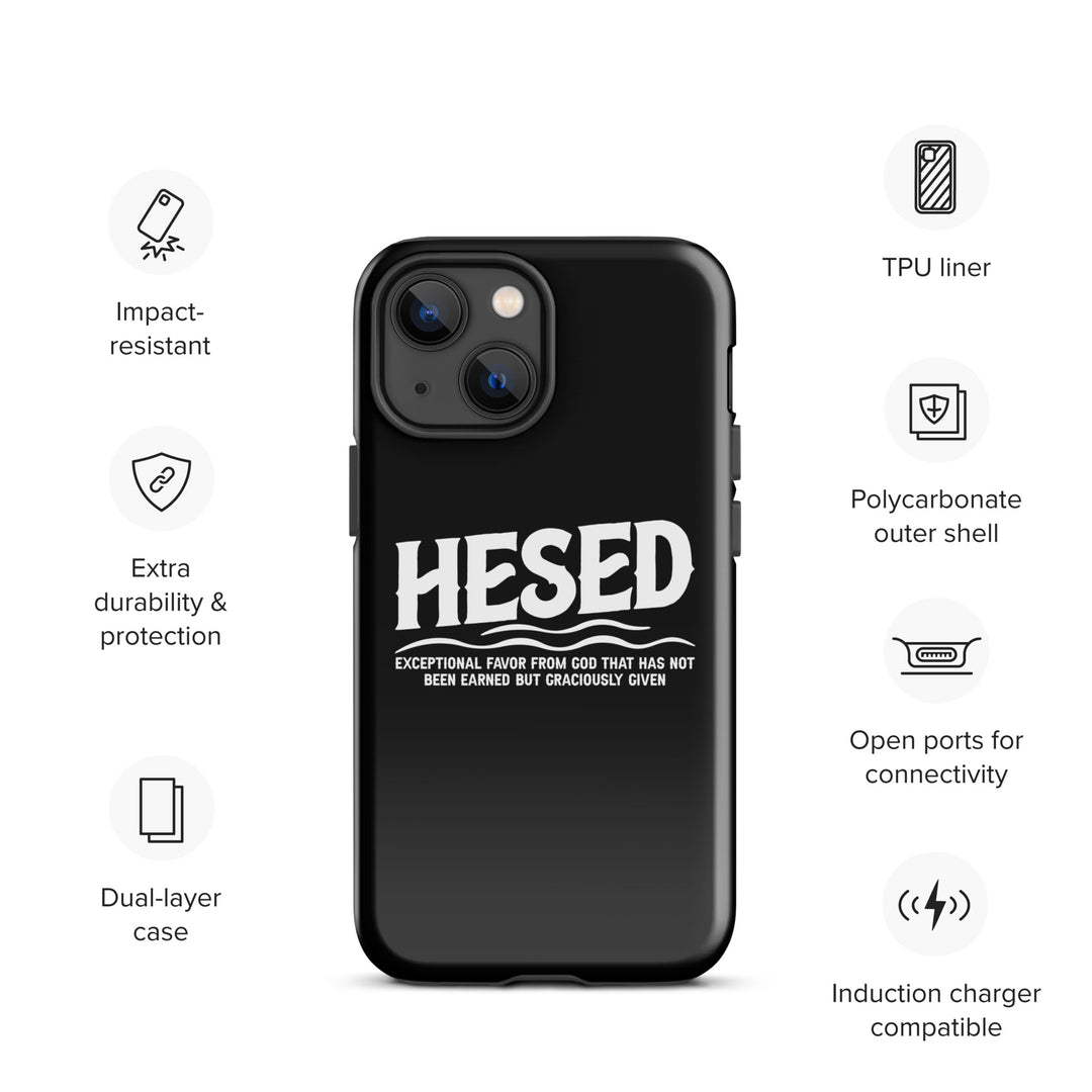 Christian Phone Case Hesed Exceptional Favor Black for iPhone® iPhone® Phone Cases   