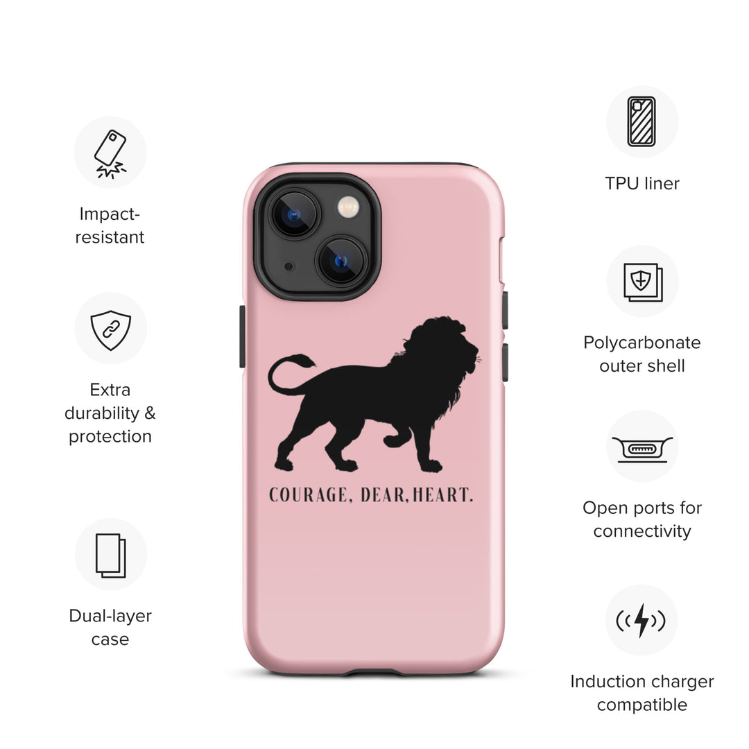 Christian Phone Case Courage Dear Heart Pink for iPhone® iPhone® Phone Cases   