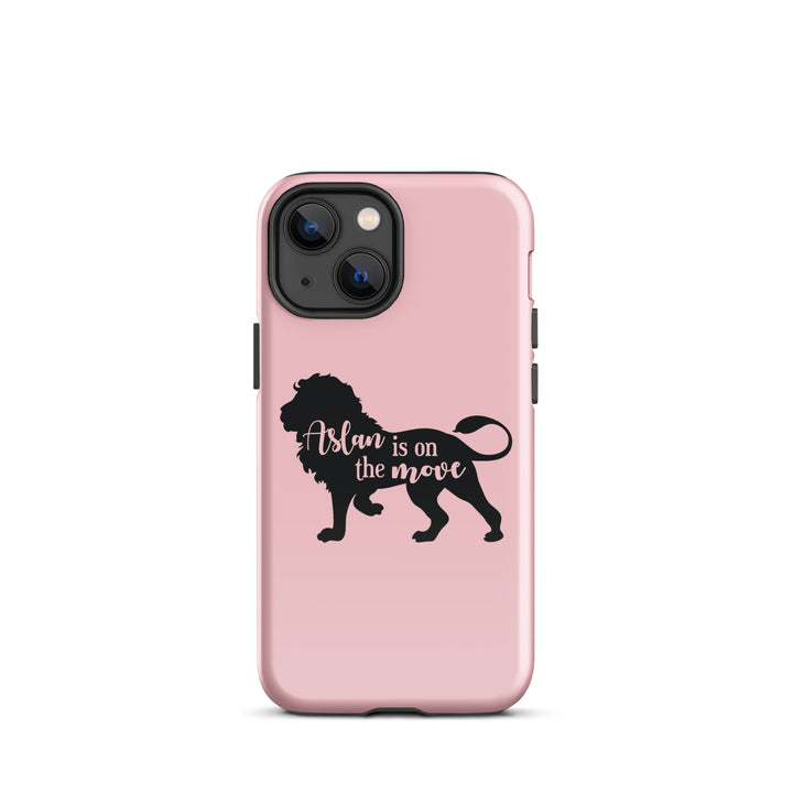 Christian Phone Case Aslan Is On Move Pink for iPhone® iPhone® Phone Cases Glossy iPhone 13 mini 