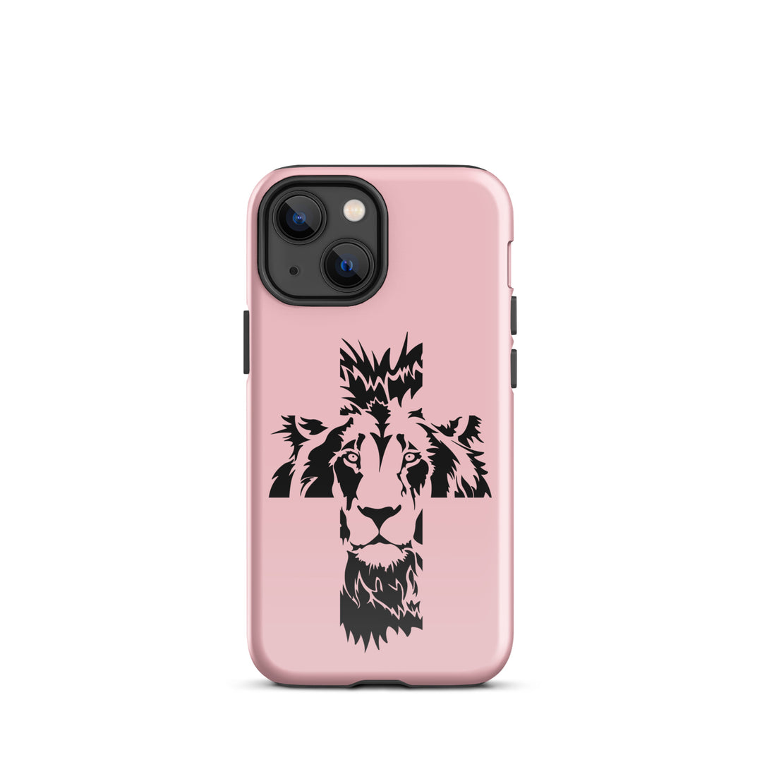 Christian Phone Case Aslan Cross Pink for iPhone® iPhone® Phone Cases Glossy iPhone 13 mini 