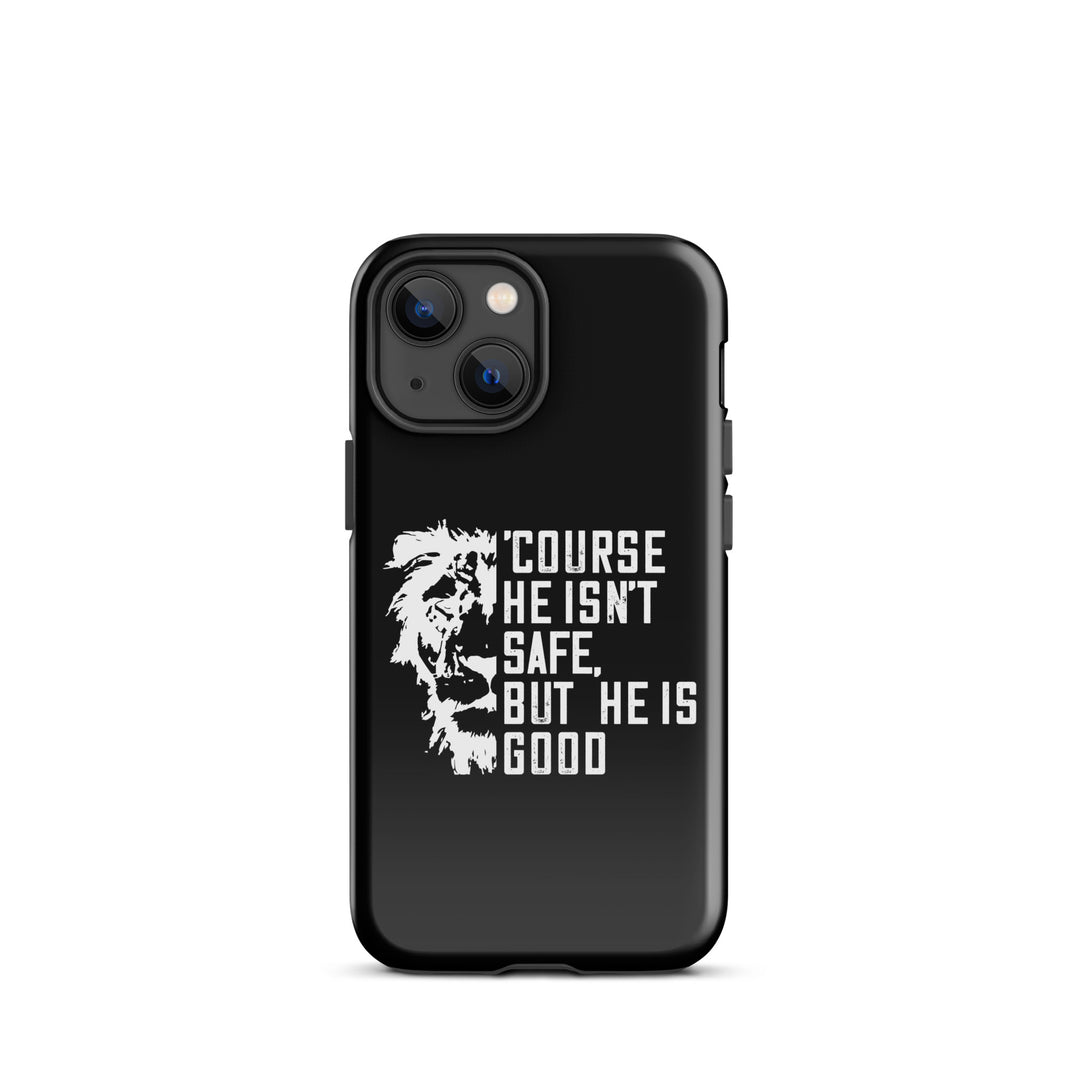 Christian Phone Case for iPhone® 'Course He Isn't Safe Black iPhone® Phone Cases Glossy iPhone 13 mini 