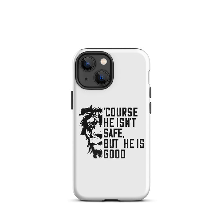 Christian Phone Case 'Course He Isn't Safe White for iPhone® iPhone® Phone Cases Glossy iPhone 13 mini 