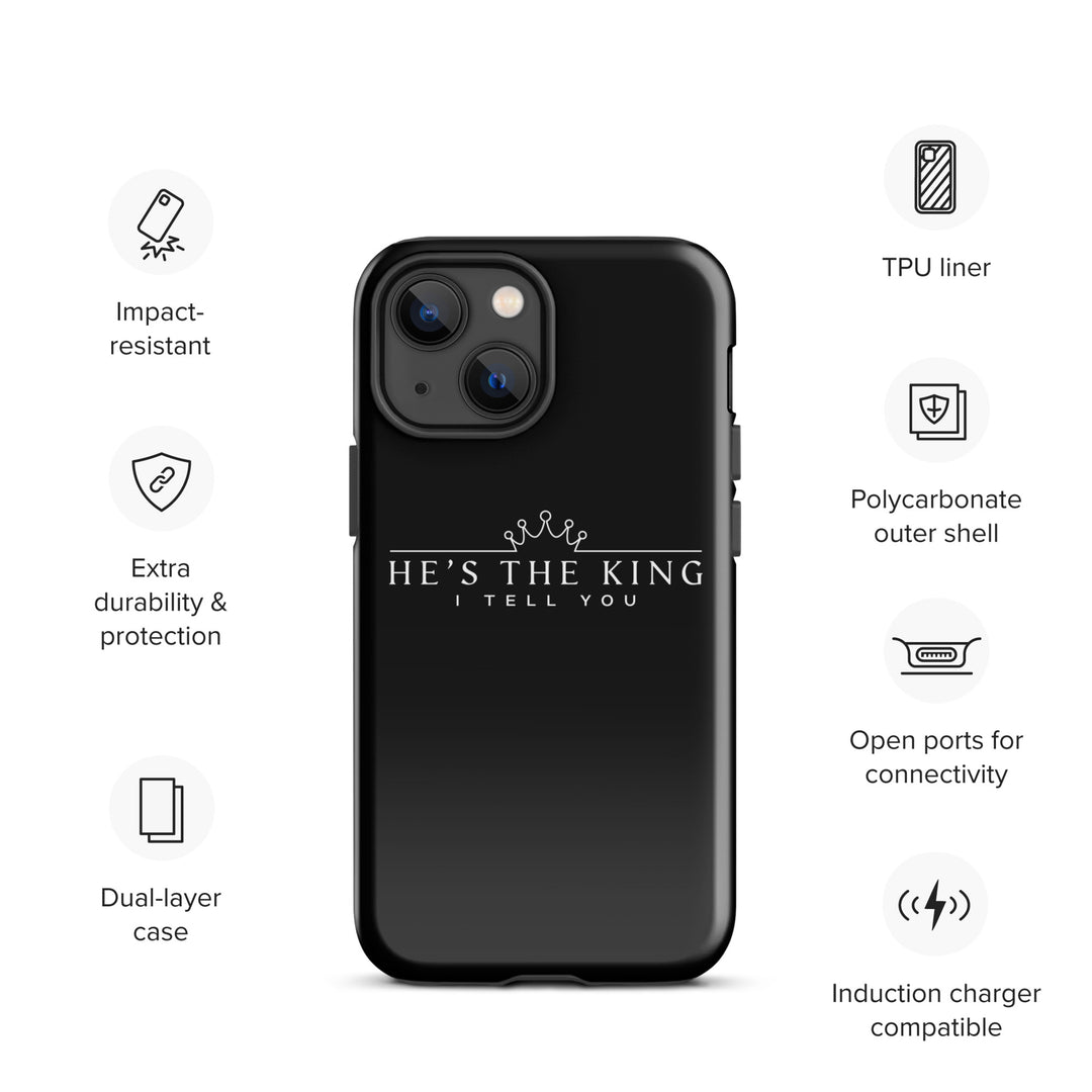 Christian Phone Case He's The King Black for iPhone® iPhone® Phone Cases   