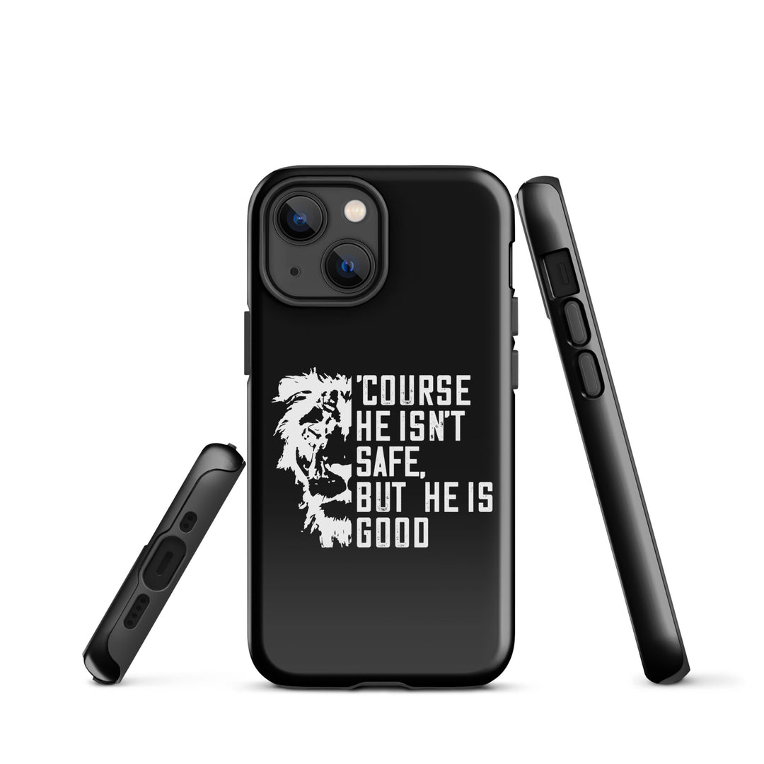 Christian Phone Case for iPhone® 'Course He Isn't Safe Black iPhone® Phone Cases   