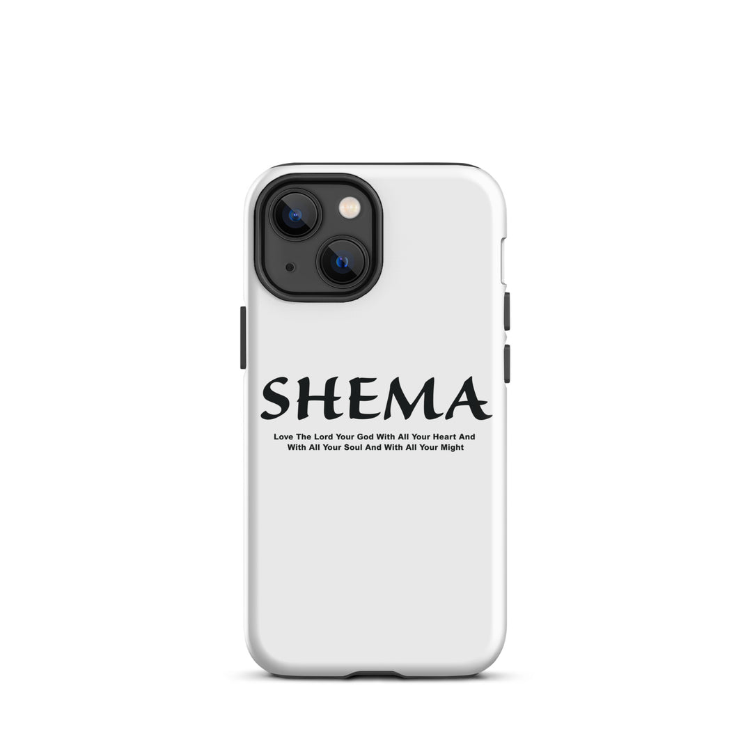 Christian Phone Case Shema Love The Lord White for iPhone® iPhone® Phone Cases Glossy iPhone 13 mini 