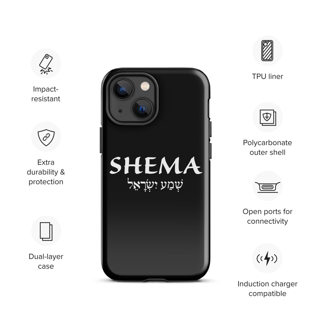 Christian Phone Case Shema Hebrew Black for iPhone® iPhone® Phone Cases   