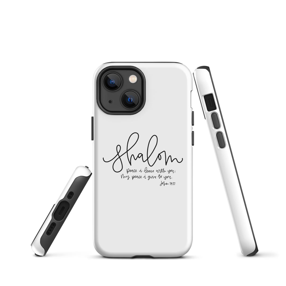 Christian Phone Case Shalom White for iPhone® iPhone® Phone Cases   