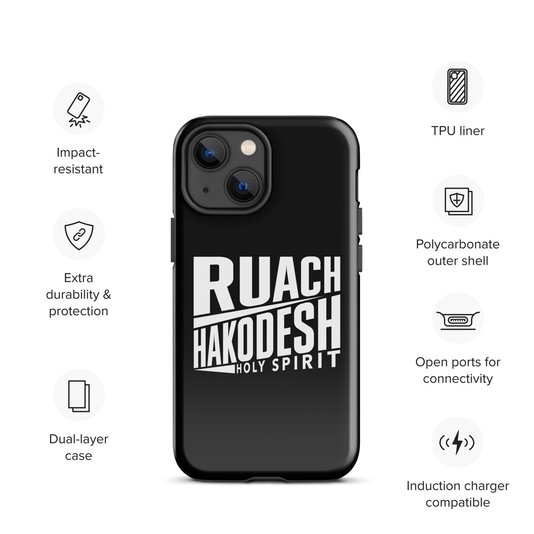 Christian Phone Case Ruach Hakodesh Holy Spirit Black for iPhone® iPhone® Phone Cases   