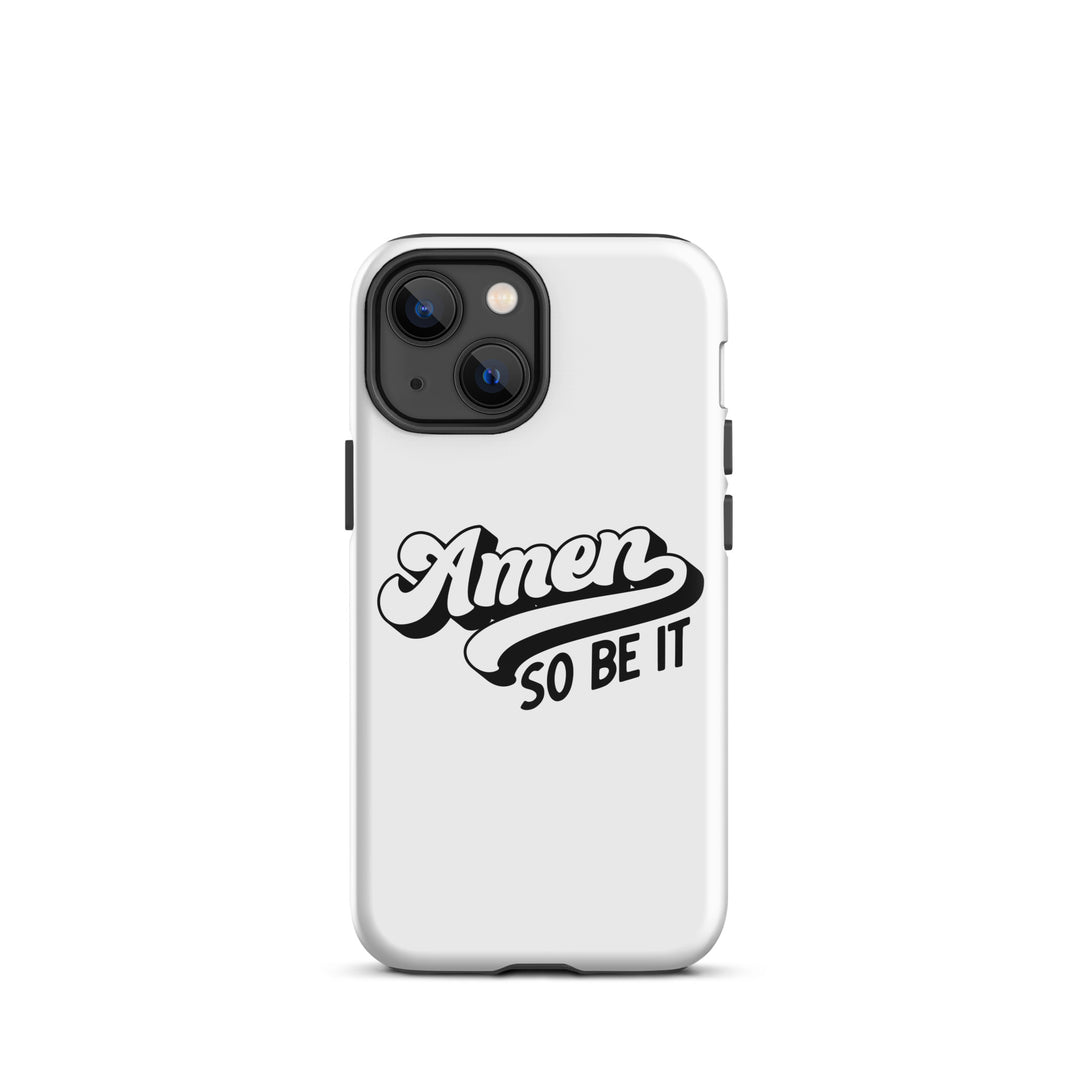 Christian Phone Case Amen So Be It White for iPhone® iPhone® Phone Cases Glossy iPhone 13 mini 