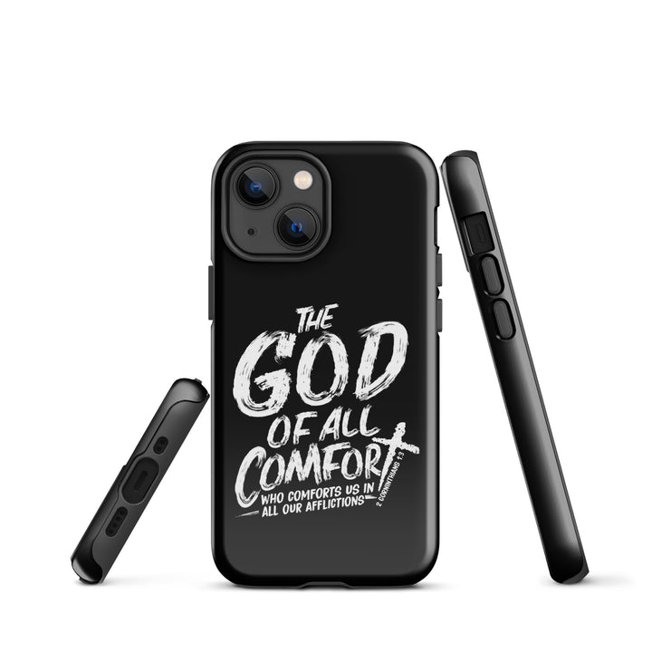 Christian Phone Case God of All Comfort Black for iPhone® iPhone® Phone Cases   