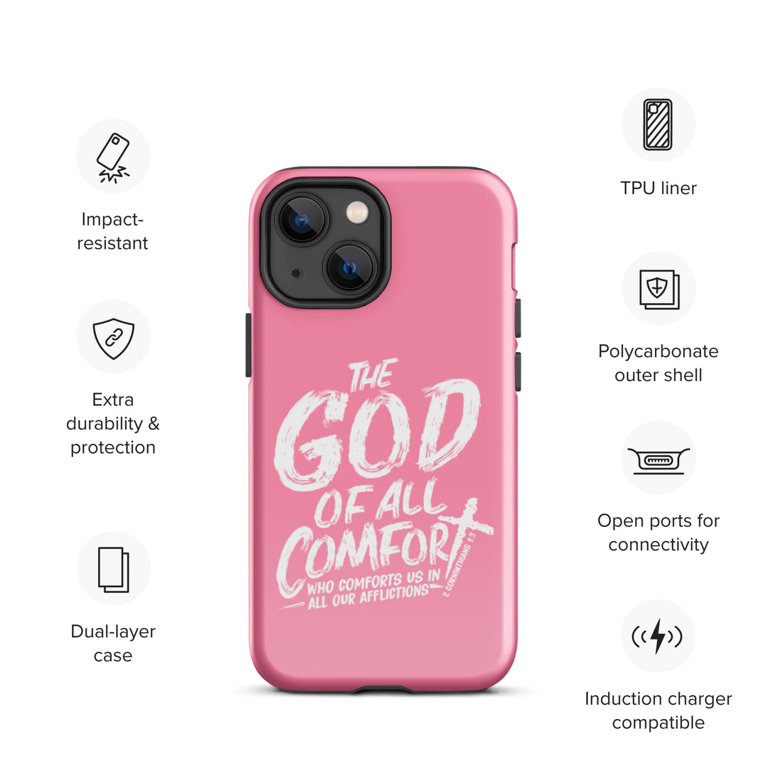 Christian Phone Case God of All Comfort Pink for iPhone® iPhone® Phone Cases   