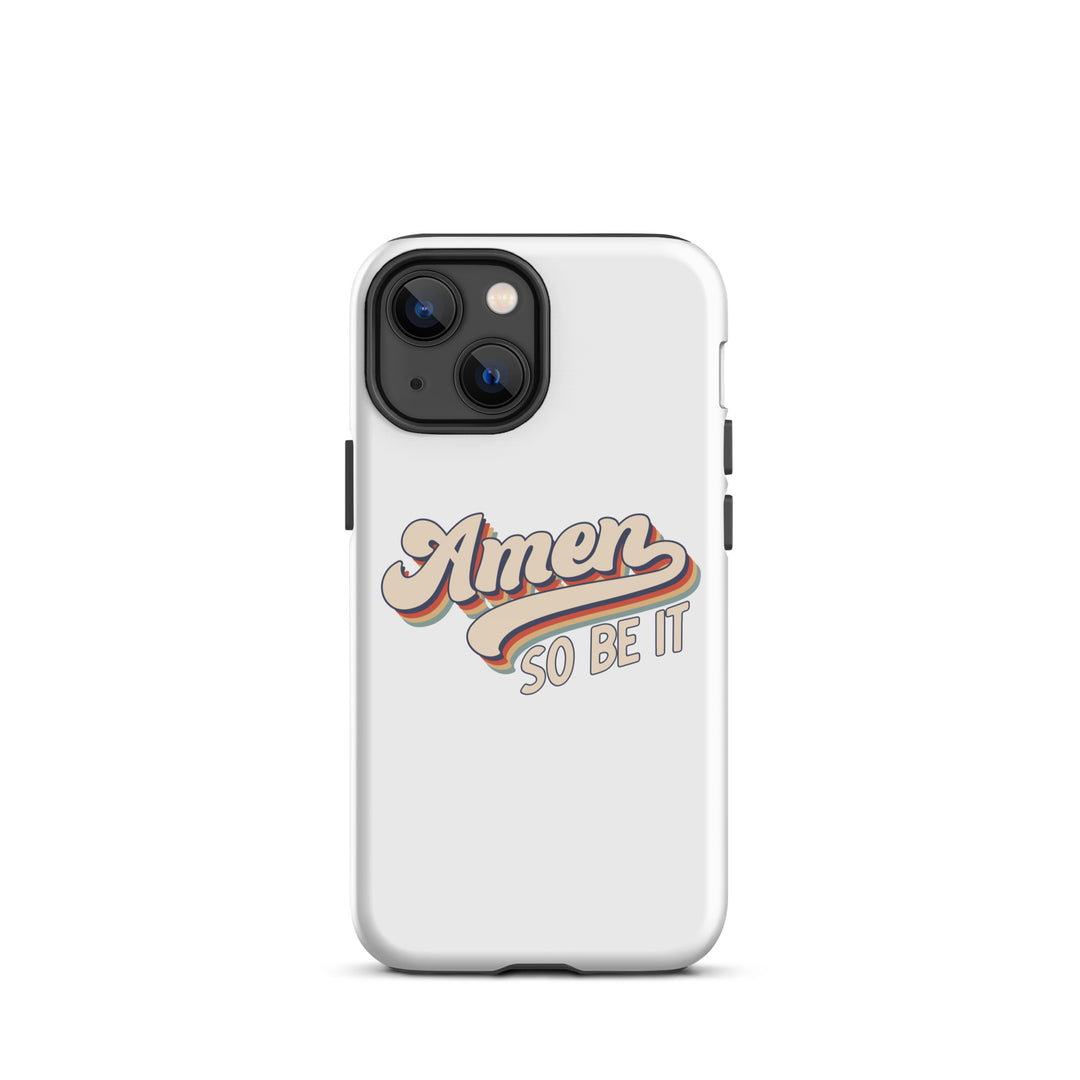 Christian Phone Case Amen So Be It White for iPhone® iPhone® Phone Cases Glossy iPhone 13 mini 