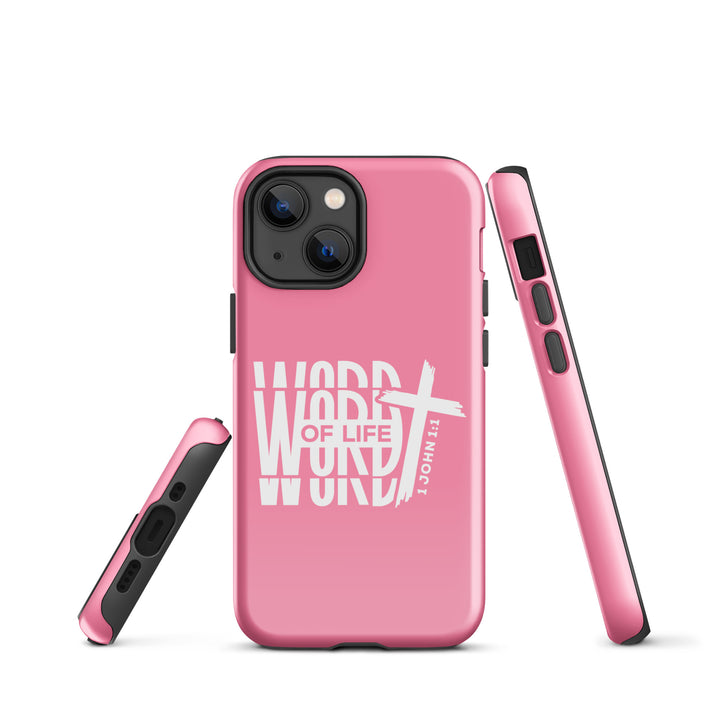 Christian Phone Case Word of Life Cross Pink for iPhone® iPhone® Phone Cases   