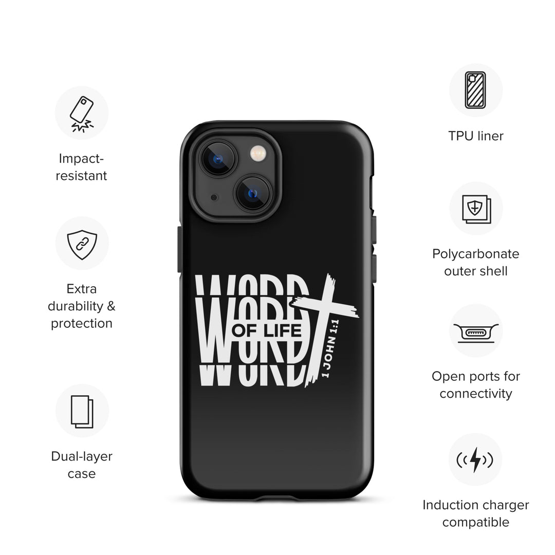 Christian Phone Case Word of Life Black for iPhone® iPhone® Phone Cases   