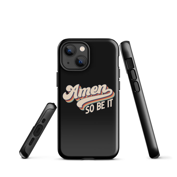 Christian Phone Case Amen So Be It Black for iPhone® iPhone® Phone Cases   