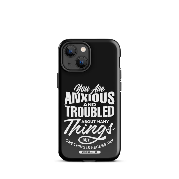 Christian Phone Case Anxious And Troubled Black for iPhone® iPhone® Phone Cases Glossy iPhone 13 mini 