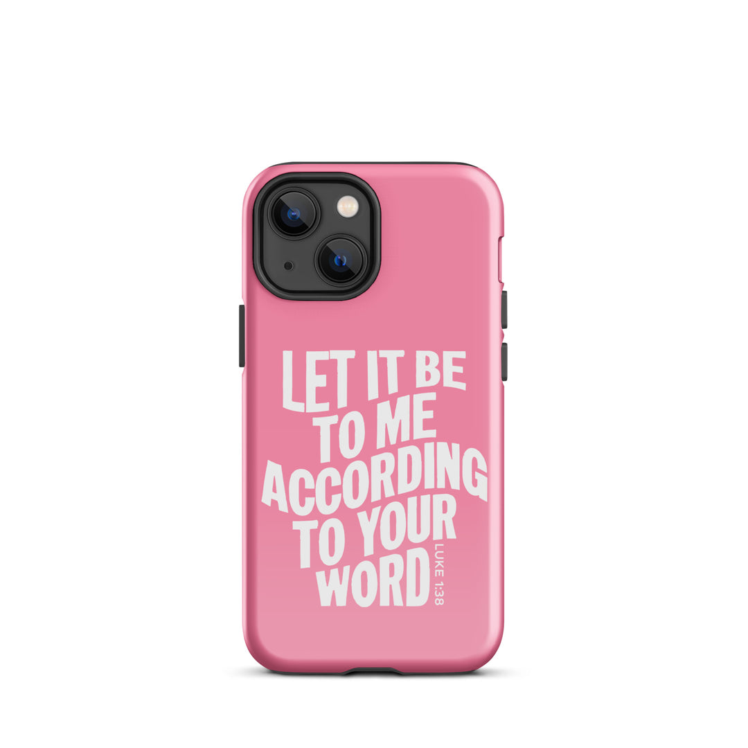 Christian Phone Case According To Your Word Pink  for iPhone® iPhone® Phone Cases Glossy iPhone 13 mini 